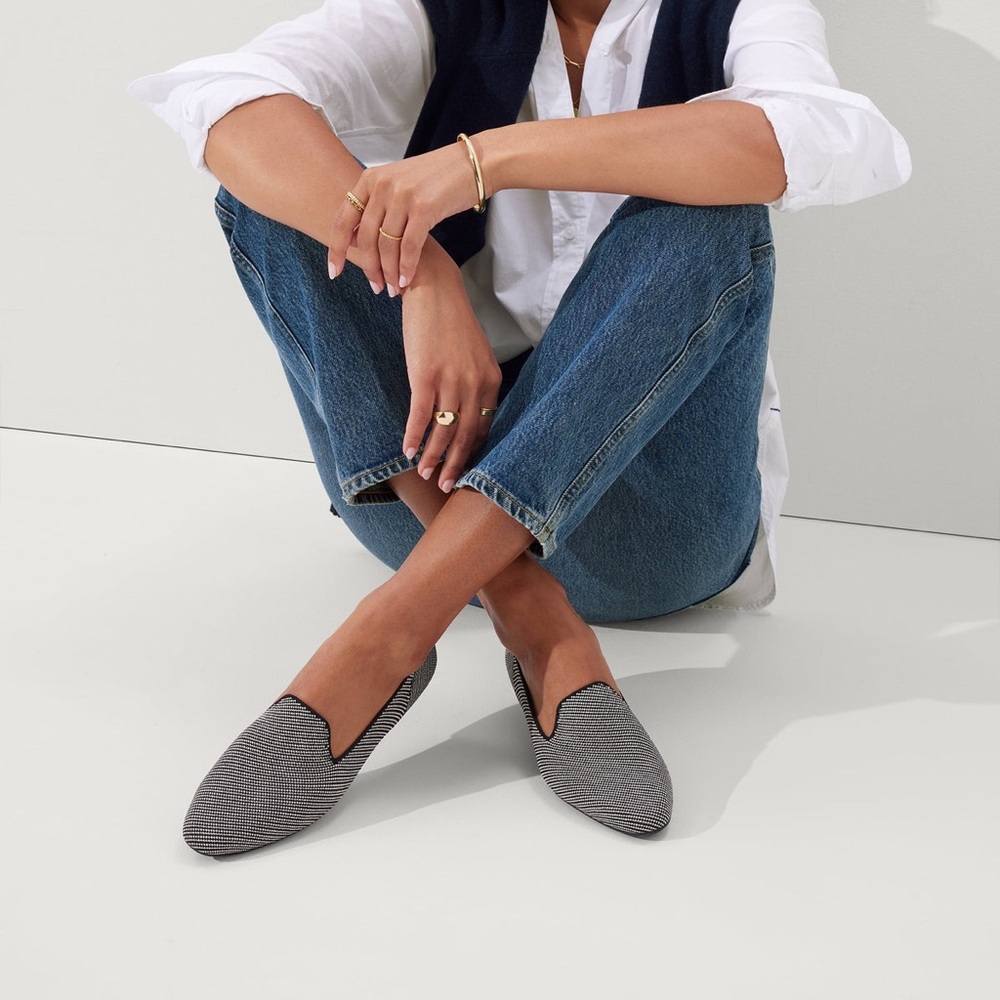 Rothy's Almond toe Loafers in Black Twill, sz 10